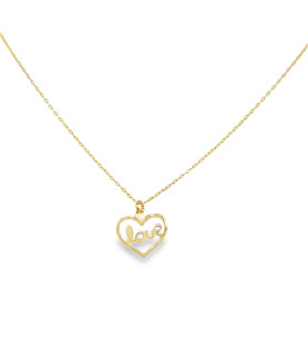 Gold Heart Charm Necklace